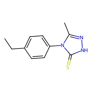 4-(4-ethylphenyl)-5-methyl-4H-1,2,4-triazole-3-thiol structure