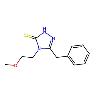 5-benzyl-4-(2-methoxyethyl)-4H-1,2,4-triazole-3-thiol structure
