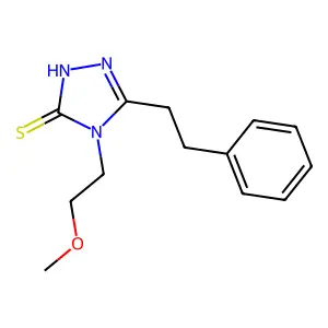 4-(2-methoxyethyl)-5-(2-phenylethyl)-4H-1,2,4-triazole-3-thiol structure