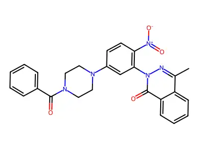 2-[5-(4-Benzoylpiperazin-1-yl)-2-nitrophenyl]-4-methylphthalazin-1-one structure