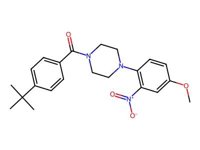(4-Tert-butylphenyl)-[4-(4-methoxy-2-nitrophenyl)piperazin-1-yl]methanone structure
