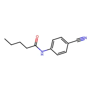 N-(4-cyanophenyl)pentanamide structure