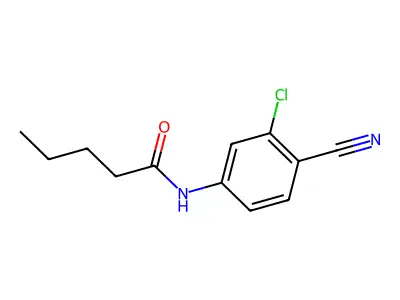 N-(3-chloro-4-cyanophenyl)pentanamide structure