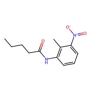 N-(2-methyl-3-nitrophenyl)pentanamide structure