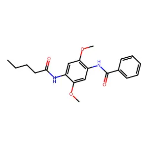 N-[2,5-dimethoxy-4-(pentanoylamino)phenyl]benzamide structure