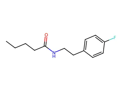 N-[2-(4-fluorophenyl)ethyl]pentanamide structure
