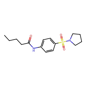 N-(4-pyrrolidin-1-ylsulfonylphenyl)pentanamide structure