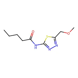 N-[5-(methoxymethyl)-1,3,4-thiadiazol-2-yl]pentanamide structure