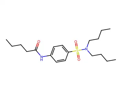N-[4-(dibutylsulfamoyl)phenyl]pentanamide structure
