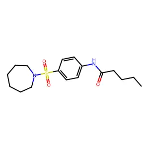 N-[4-(azepan-1-ylsulfonyl)phenyl]pentanamide structure