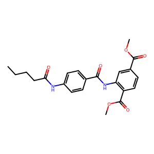 Methyl 4-(methoxycarbonyl)-3-{[4-(pentanoylamino)phenyl]carbonylamino}benzoate structure