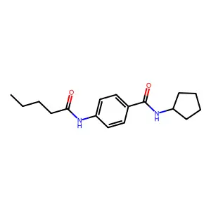 N-cyclopentyl-4-(pentanoylamino)benzamide structure