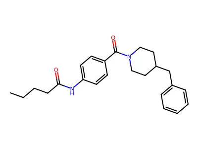 N-[4-(4-benzylpiperidine-1-carbonyl)phenyl]pentanamide structure