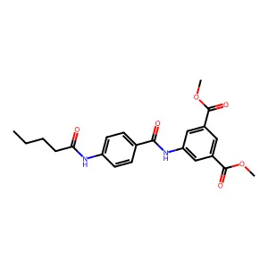 Methyl 3-(methoxycarbonyl)-5-{[4-(pentanoylamino)phenyl]carbonylamino}benzoate structure