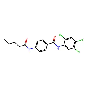 4-(pentanoylamino)-N-(2,4,5-trichlorophenyl)benzamide structure