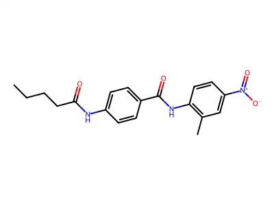 N-(2-methyl-4-nitrophenyl)-4-(pentanoylamino)benzamide structure
