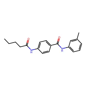 N-(3-methylphenyl)-4-(pentanoylamino)benzamide structure