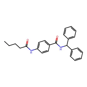 N-benzhydryl-4-(pentanoylamino)benzamide structure