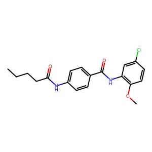 N-(5-chloro-2-methoxyphenyl)-4-(pentanoylamino)benzamide structure