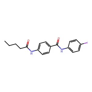 N-(4-iodophenyl)-4-(pentanoylamino)benzamide structure