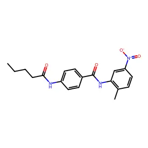 N-(2-methyl-5-nitrophenyl)-4-(pentanoylamino)benzamide structure