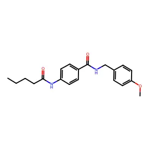 N-(4-methoxybenzyl)-4-(pentanoylamino)benzamide structure