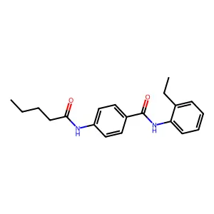 N-(2-ethylphenyl)-4-(pentanoylamino)benzamide structure