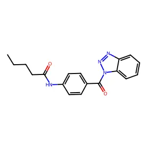 N-[4-(benzotriazole-1-carbonyl)phenyl]pentanamide structure