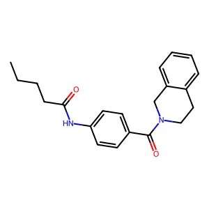 N-[4-(3,4-dihydro-1H-isoquinoline-2-carbonyl)phenyl]pentanamide structure