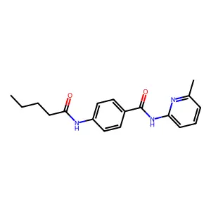 N-(6-methylpyridin-2-yl)-4-(pentanoylamino)benzamide structure