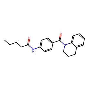 N-[4-(3,4-dihydroquinolin-1(2H)-ylcarbonyl)phenyl]pentanamide structure