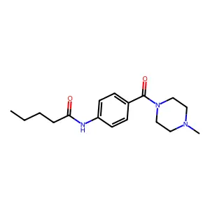 N-[4-(4-methylpiperazine-1-carbonyl)phenyl]pentanamide structure