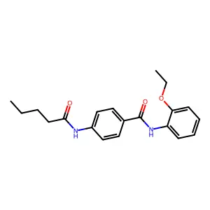 N-(2-ethoxyphenyl)-4-(pentanoylamino)benzamide structure