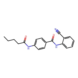 N-(2-cyanophenyl)-4-(pentanoylamino)benzamide structure