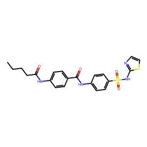 4-(pentanoylamino)-N-[4-(1,3-thiazol-2-ylsulfamoyl)phenyl]benzamide structure