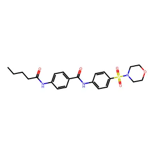 N-(4-morpholin-4-ylsulfonylphenyl)-4-(pentanoylamino)benzamide structure