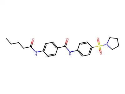 4-(pentanoylamino)-N-(4-pyrrolidin-1-ylsulfonylphenyl)benzamide structure