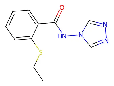 2-ethylsulfanyl-N-(1,2,4-triazol-4-yl)benzamide structure