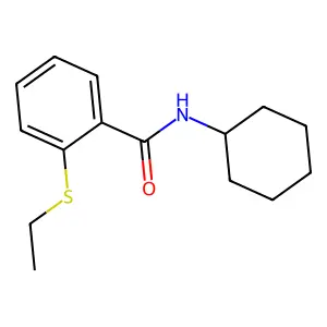 N-cyclohexyl-2-(ethylthio)benzamide structure