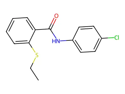 N-(4-Chlorophenyl)-2-(ethylsulfanyl)benzamide structure