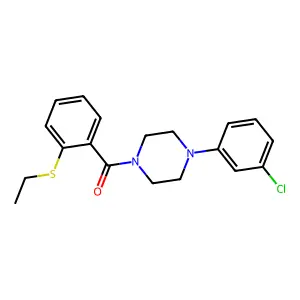 [4-(3-Chlorophenyl)piperazin-1-yl]-(2-ethylsulfanylphenyl)methanone structure