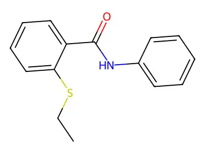 2-ethylsulfanyl-N-phenylbenzamide structure