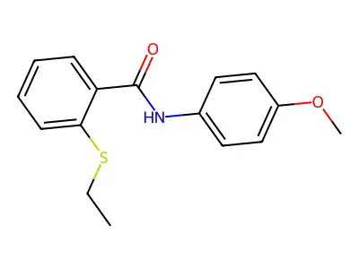 2-(ethylsulfanyl)-N-(4-methoxyphenyl)benzamide structure