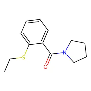 [2-(Ethylsulfanyl)phenyl](pyrrolidin-1-yl)methanone structure