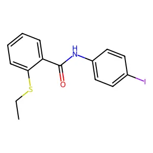 2-(ethylsulfanyl)-N-(4-iodophenyl)benzamide structure