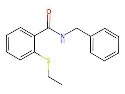 N-benzyl-2-(ethylsulfanyl)benzamide structure