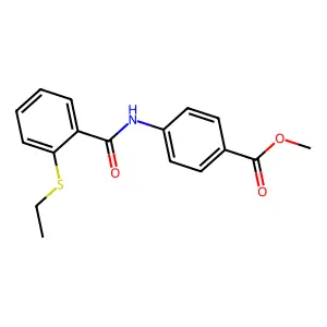 Methyl 4-({[2-(ethylsulfanyl)phenyl]carbonyl}amino)benzoate structure