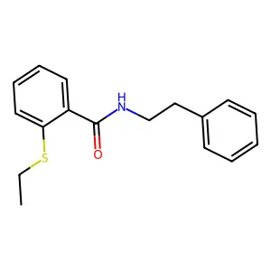 2-(ethylthio)-N-(2-phenylethyl)benzamide structure
