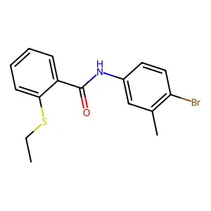 N-(4-bromo-3-methylphenyl)-2-ethylsulfanylbenzamide structure