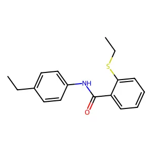 N-(4-ethylphenyl)-2-(ethylsulfanyl)benzamide structure